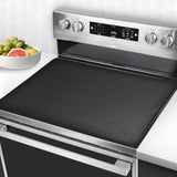 Black Extra Large Silicone Countertop Protector & Dish Drying Mat - Dishwasher Safe (71x50cm) - Front View