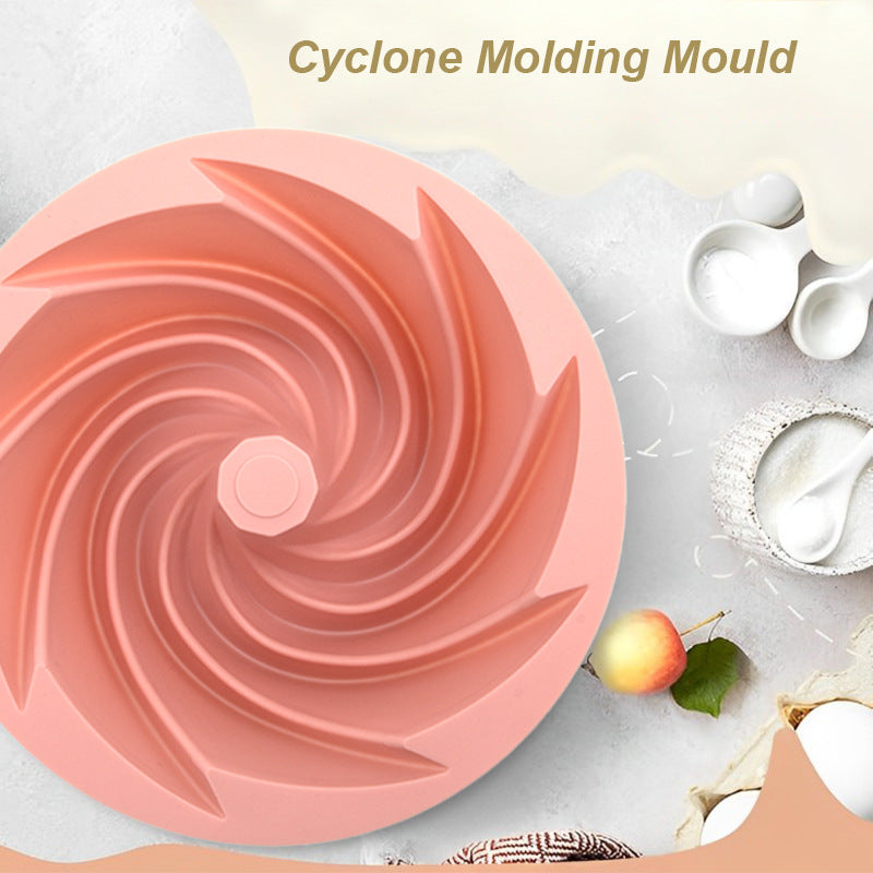 Red Non-Stick Silicone Cyclone Cake Pan Set (10 Molds) - Perfect for Desserts