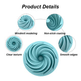 Red Non-Stick Silicone Cyclone Cake Pan Set (10 Molds) - Perfect for Desserts - Top-Down View