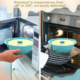 Red Non-Stick Silicone Cyclone Cake Pan Set (10 Molds) - Perfect for Desserts - Close-Up Angle