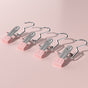 Pink Stainless Steel Hanging Clips (35 PCS) - Strong Grip for Pants, Hats, Socks, Laundry
