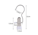 White Stainless Steel Hanging Clips (35 PCS) - Strong Grip for Pants, Hats, Socks, Laundry