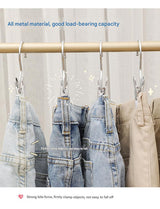 Blue Stainless Steel Hanging Clips (35 PCS) - Strong Grip for Pants, Hats, Socks, Laundry - 45-Degree Angle
