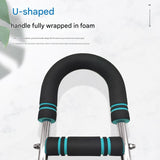 Blue Black Adjustable U-Shaped Arm Exerciser - For Home Fitness Strength Training (30kg) - Front View