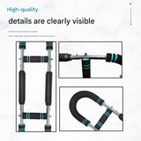 Blue Black Adjustable U-Shaped Arm Exerciser - For Home Fitness Strength Training (30kg) - Side View