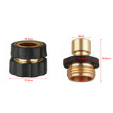 American Standard 3/4 Inch Brass Quick Connect Garden Hose Adapter (4 Male & 4 Female) - Rear View