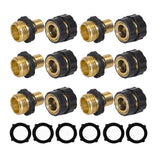 American Standard 3/4 Inch Brass Quick Connect Garden Hose Adapter (6 Male & 6 Female) - Front View