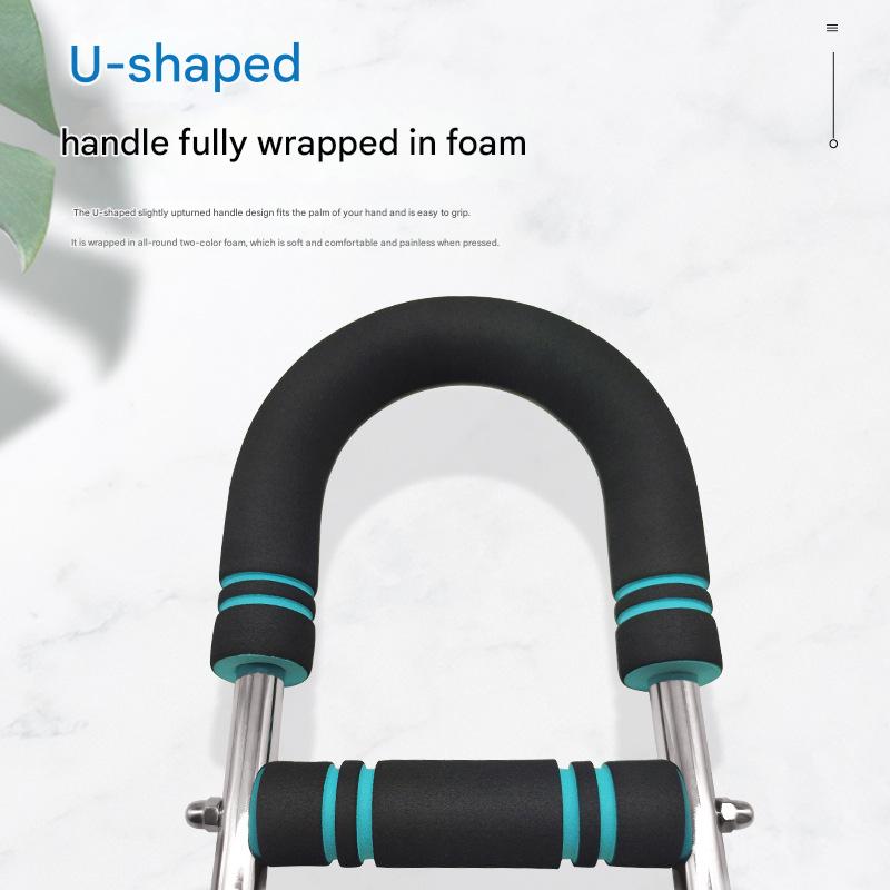 Gray black Adjustable U-Shaped Arm Exerciser - For Home Fitness Strength Training (40kg)