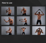 Gray black Adjustable U-Shaped Arm Exerciser - For Home Fitness Strength Training (40kg) - Rear View