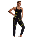 Yellow Women's 3-in-1 Body Shaper: Waist Cincher, Thigh Slimmer, Glute Lifter - Workout Gear (Size : S/M) - Front View