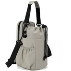 Grey Portable Crossbody Water Bottle Holder with Multiple Pockets - Thermal Cooler Bag
