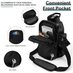 Green Portable Crossbody Water Bottle Holder with Multiple Pockets - Thermal Cooler Bag