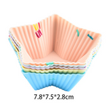 Style 2 Silicone Mini Cake Molds (30 Pack) -  For Cupcakes, Desserts (7.8x7.5x2.8cm) - Front View
