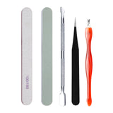 Complete Nail Art Manicure Kit - UV LED Lamp, Electric Drill, Brushes & Accessories - Top-Down View