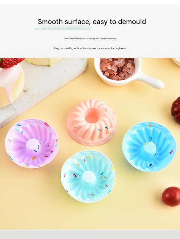 Style 8 Silicone Mini Cake Molds (30 Pack) -  For Cupcakes, Desserts (7x7x2.5cm)