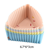 Style 10 Silicone Mini Cake Molds (30 Pack) -  For Cupcakes, Desserts (6.7x6x3cm) - Front View