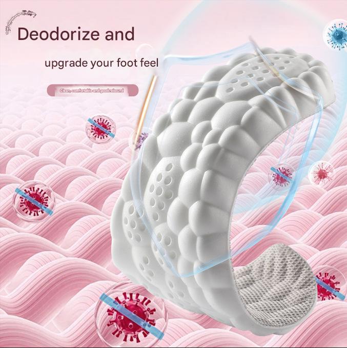 5 pcs Pink 4D Cloud Technology Shoe Inserts - High Rebound, Super Soft, Breathable, Athletic Support (size : 37-38/245mm)