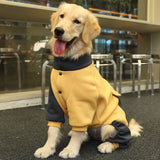 Turmeric Sporty Dog Onesie with Back Zipper & Pockets - For Medium/Large Dogs (Size : 6XL) - Front View