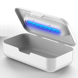 White 2-in-1 UV Sterilizer Box & Detachable Wand - For Phone, Jewelry, Masks - Side View