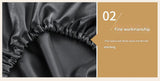 Champagne Silky Satin Pillowcase Pair - Smooth for Hair & Skin, Elastic Fitted (46x90+16cm) - Side View