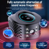 Black Advanced Ultrasonic Pest Repeller - Multi-Wave Tech for Mice, Roaches, Mosquitoes - Side View