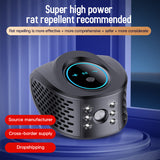Black Advanced Ultrasonic Pest Repeller - Multi-Wave Tech for Mice, Roaches, Mosquitoes - Rear View
