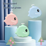 Pink Cute Dinosaur Electric Pet Nail Grinder - 3-Speed, Low Noise, USB-C for Dogs & Cats - Side View