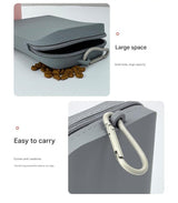 Black Silicone Dog Treat Pouch (Set of 2) - Waterproof, Portable for Training & Walks - Side View