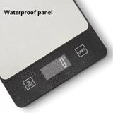 White Digital Kitchen Scale - Stainless Steel Food Scale for Baking & Cooking (10kg/1g) - Side View