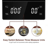 Digital Coffee Scale with Timer - 0.1g Precision, USB Rechargeable, Pour Over & Espresso - Top-Down View
