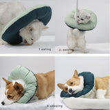 Yellow Adjustable Soft Elizabethan Collar for Pets - Comfortable Recovery Aid - M - Side View