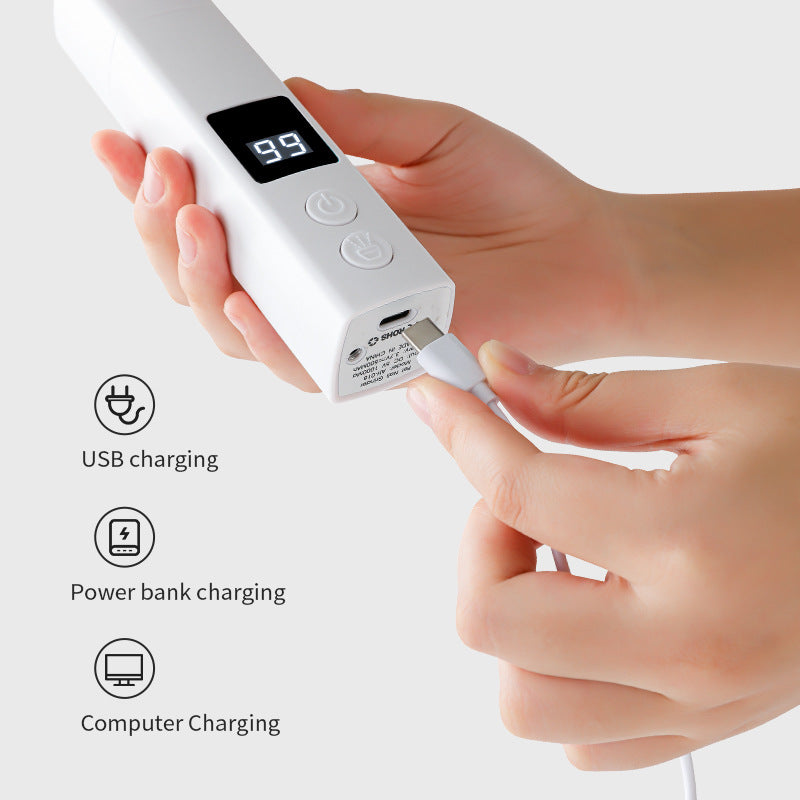 White Professional Pet Nail Grinder Kit - LCD, LED, Laser, for Dogs & Cats