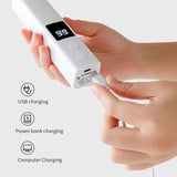White Professional Pet Nail Grinder Kit - LCD, LED, Laser, for Dogs & Cats - Front View
