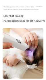 White Professional Pet Nail Grinder Kit - LCD, LED, Laser, for Dogs & Cats - Low Angle