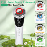 Cold Photon LED Light Therapy Facial Massager - EMS, Hot Compress, Skin Rejuvenation Wand - Front View