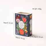 Literary Book Vase - Creative Ceramic Planter & Desk Organizer(Type B - 14x10x6.5cm) - Front View