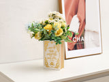 Literary Book Vase - Creative Ceramic Planter & Desk Organizer(Golden Book) - Top-Down View