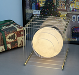 Minimalist Layered Acrylic Moon Lamp - USB Touch Dimmable (Transparent Moon Lamp) - Rear View