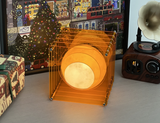 Minimalist Layered Acrylic Moon Lamp - USB Touch Dimmable (Sunset Orange Moon Lamp) - Rear View