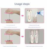 Yellow Dual Nozzle Nano Facial Mister - USB Rechargeable Hydrating Spray - Side View