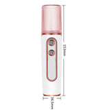 Yellow Dual Nozzle Nano Facial Mister - USB Rechargeable Hydrating Spray - Top-Down View