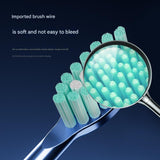 Advanced Sonic Toothbrush: 5 Cleaning Modes, 2-Min Timer, USB Fast Charge, Purple (4 brush heads) - 45-Degree Angle