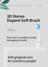 White Professional Sonic Toothbrush for Adults - 5 Modes, Smart Timer (4 brush heads) - Side View