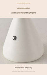 Black Mushroom LED Table Lamp - Rechargeable, 3-Color Touch Dimmable, USB-C