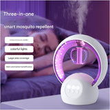 White Smart Mosquito Repeller & Humidifier - 3 Modes, Night Light, USB, Quiet Operation - Front View