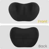 Blue Ergonomic Memory Foam Car Headrest & Lumbar Support Cushion Set - Driving Comfort Neck & Back Pillow - Rear View