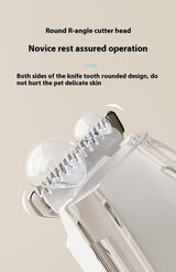 Green Rechargeable Pet Grooming Clipper with Built-in Vacuum - Low Noise Hair Trimmer for Dogs & Cats - 45-Degree Angle