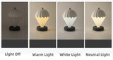 Blue Rechargeable Hot Air Balloon LED Touch Lamp - 3-Color Nordic Style Desk Light - Rear View