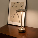 Black Elegant Aluminum Alloy Rechargeable LED Touch Lamp - 3-Color Dimmable Cordless Table Light - Extra Image