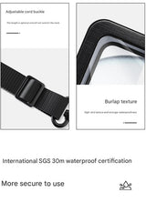 Blue 2-Pack Universal IPX8 Waterproof Phone Pouch with Lanyard - Touch Sensitive Case for Swimming & Outdoor Sports - Close-Up Angle